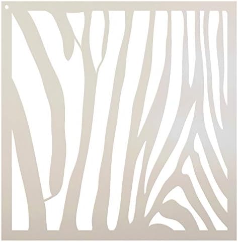 סטנסיל פסי זברה מאת Studior12 | אמנות דפוס חיות בר מהנה - תבנית Mylar לשימוש חוזר | ציור, גיר,